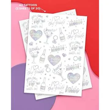 xo, Fetti Cheers Bachelorette Temporary Tattoos | 40 Styles