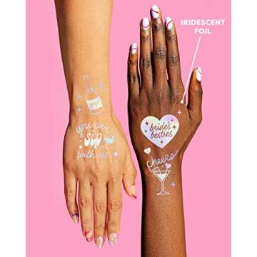 xo, Fetti Cheers Bachelorette Temporary Tattoos | 40 Styles