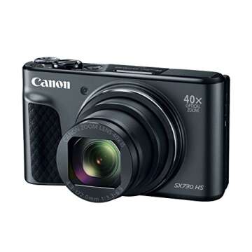 Canon PowerShot SX730 Digital Camera w/40x Optical Zoom & 3 Inch Tilt LCD - Wi-Fi, NFC, & Bluetooth Enabled (Black)
