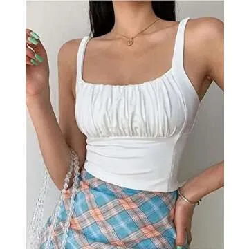 Women’s Sexy Summer Stylish Crop Tank Top in White