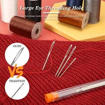 Outus 18 Large Eye Needles for Knitting and Sewing