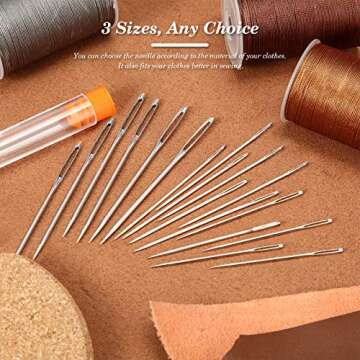 Outus 18 Large Eye Needles for Knitting and Sewing