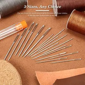 Outus 18 Large Eye Needles for Knitting and Sewing