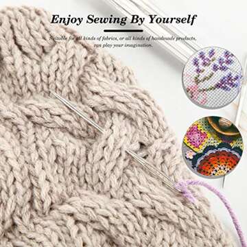 Outus 18 Large Eye Needles for Knitting and Sewing