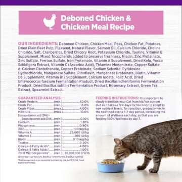 Wellness Natural Pet Food Complete Health Natural Grain Free Deboned Chicken & Chicken Meal Dry Kitten Food, 5.5 Pound Bag