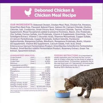 Wellness Natural Pet Food Complete Health Natural Grain Free Deboned Chicken & Chicken Meal Dry Kitten Food, 5.5 Pound Bag