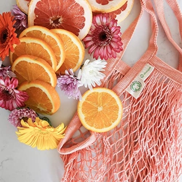 Eco-Friendly EKOLOJEE Organic Reusable Shopping Bags 4 Pack