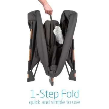 Maxi-Cosi Swift Lightweight Portable Playard, 1-Step Fold PlaypenWith Travel Bag, 2-Stage Mattress for Newborn to Toddlers, Essential Graphite