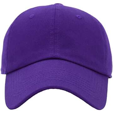 KB-LOW PUR Classic Cotton Dad Hat Adjustable Plain Cap. Polo Style Low Profile (Unstructured) (Class...