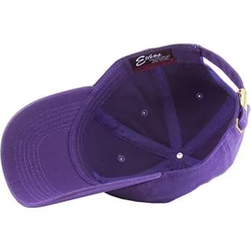 KB-LOW PUR Classic Cotton Dad Hat Adjustable Plain Cap. Polo Style Low Profile (Unstructured) (Classic) Purple Adjustable