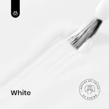 Beetles Gel Nail Polish, 1 Pcs 15ml White Color Soak Off Gel Polish Nail Art Manicure Salon DIY Gel ...