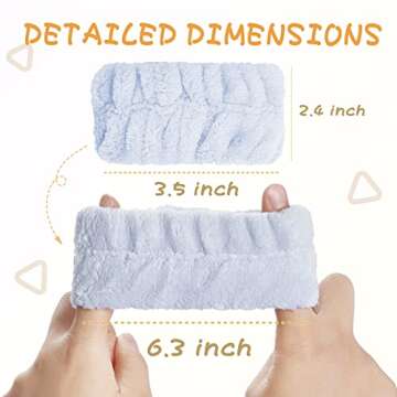 Liubeili 12pcs Wrist Towels for Washing Face, Microfiber Wrist Spa Washband, Wristband Scrunchies fo...