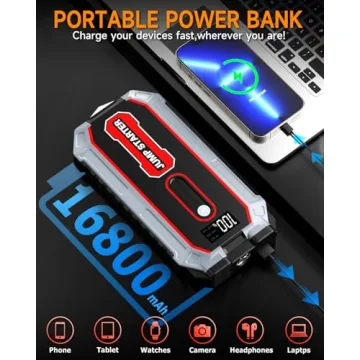 Coonyes 2000A Car Jump Starter with Flashlight