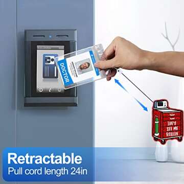 Plifal Badge Reel Holder Retractable with ID Clip for Nurse Nursing Name Tag Card Funny They See Me Rolling ICU ER Nursing Student Teacher Doctor RN LPN Medical Assistant Work Office Alligator Clip