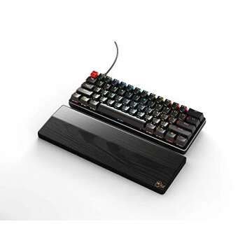 Glorious Gaming Wooden Wrist Rest - Compact - Onyx/Black - Mechanical Keyboards Wood Ergonomic Palm ...