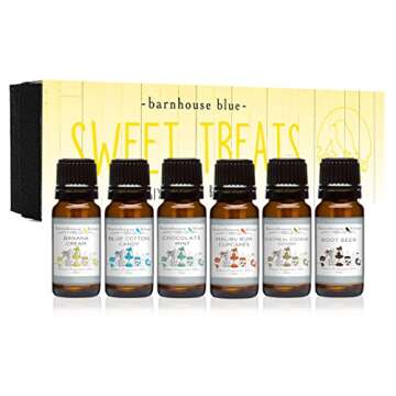 Barnhouse Blue Sweet Treats Set of 6 Premium Fragrance Oils - 10ML - Delicious Scents for Home and C...