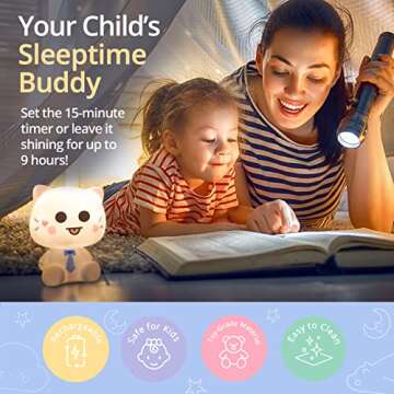 SomeShine Nursery Night Light for Kids, Cute Night Lights for Kids Room, Doodle Kids Lamp for Baby B...