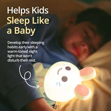 SomeShine Nursery Night Light for Kids, Cute Night Lights for Kids Room, Doodle Kids Lamp for Baby Boy Girl Bedroom, Rechargeable and Portable Kawaii Toddler Night Light with 4 Sticker Sheets (Milly)