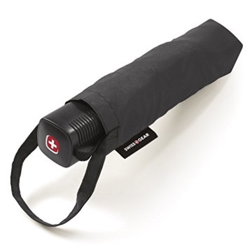 Swiss Gear Travel Umbrella in Black with 36-Inch Canopy for Ultimate Protection