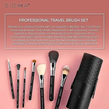Sigma Beauty Travel Makeup Brush Set for Flawless Looks