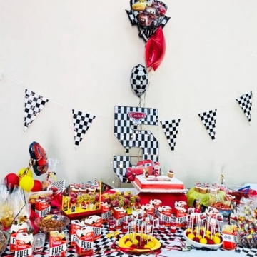 Piokio 100ft Checkered Flag Banner for Racing Events