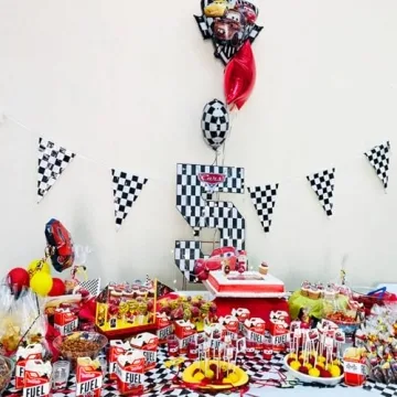 Piokio 100ft Checkered Flag Banner for Racing Events