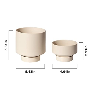 Elegant UBEE Ceramic Indoor Plant Pots Set for Any Decor