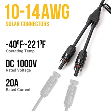 BougeRV Solar Connectors for Efficient Solar Panel Setup