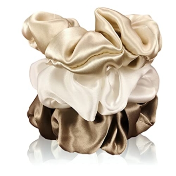 Celestial Silk Scrunchies – Pure Mulberry Silk 3 Pack