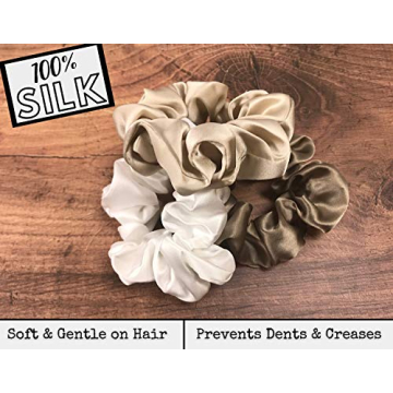 Celestial Silk Scrunchies – Pure Mulberry Silk 3 Pack