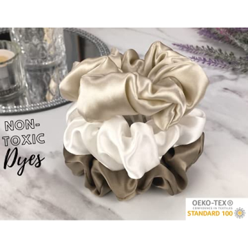 Celestial Silk Scrunchies – Pure Mulberry Silk 3 Pack