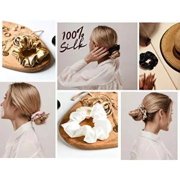 Celestial Silk Scrunchies – Pure Mulberry Silk 3 Pack