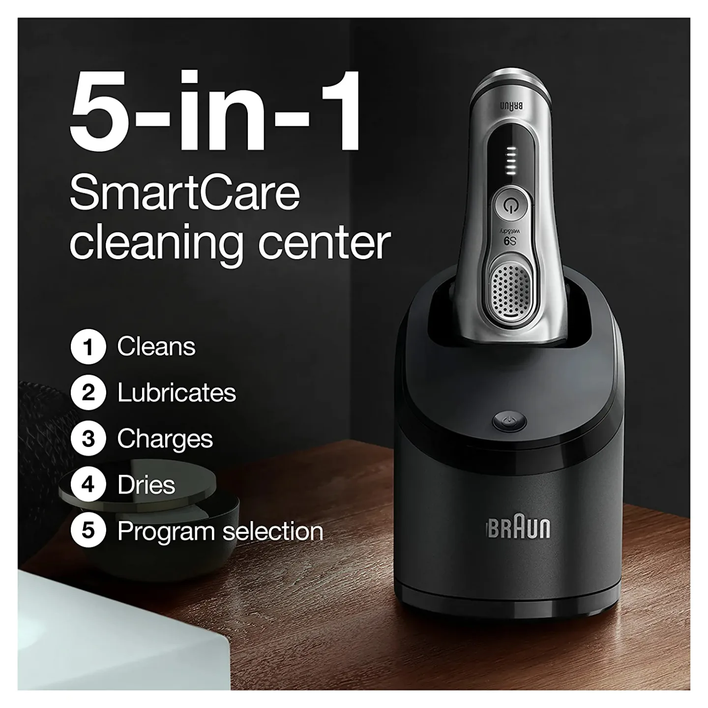 Braun Series 9 9390cc Electric Razor for Men - Silver