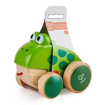 Hape Frog Pull-Along | Interactive Wooden Toy for Toddlers