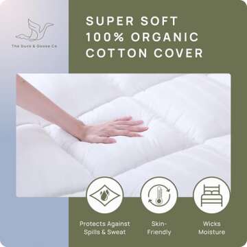 Extra Thick Pillow Top 3 Inch Mattress Topper for King Size