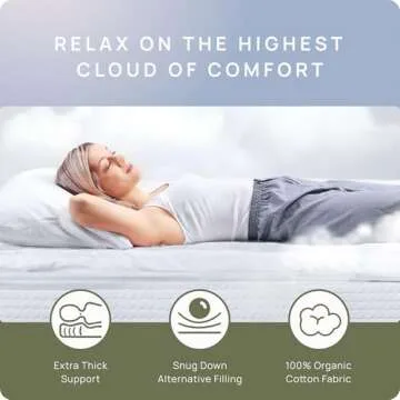 Extra Thick Pillow Top 3 Inch Mattress Topper for King Size