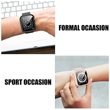 Stylish 6 Pack Watch Case with Tempered Glass Protector