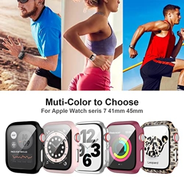 Stylish 6 Pack Watch Case with Tempered Glass Protector