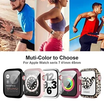 Stylish 6 Pack Watch Case with Tempered Glass Protector