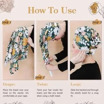 Blair Co Microfiber Hair Wrap – Quick-Dry & Anti-Frizz Towel for Women, Ideal for Long Strands –...