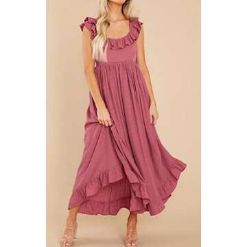 R.Vivimos Summer Dress - Stylish Boho Midi for Women