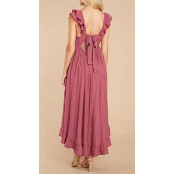 R.Vivimos Summer Dress - Stylish Boho Midi for Women