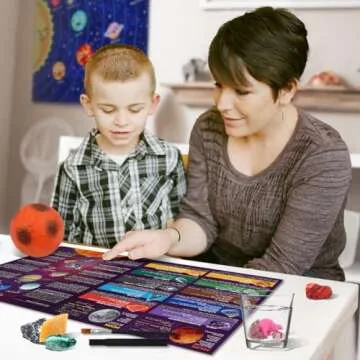 PIBEX Gemstone Dig Kit, Dig up 15 Rocks & Minerals from Earth Moon Mars, Solar System Planets Geology Science Set, Space Rock Mining Toys for Kids, STEM Gift for Boys & Girls Age 6-8-12