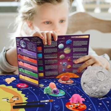 PIBEX Gemstone Dig Kit, Dig up 15 Rocks & Minerals from Earth Moon Mars, Solar System Planets Geology Science Set, Space Rock Mining Toys for Kids, STEM Gift for Boys & Girls Age 6-8-12