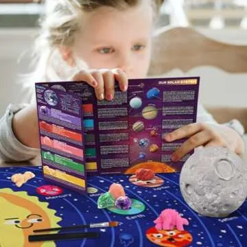 PIBEX Gemstone Dig Kit, Dig up 15 Rocks & Minerals from Earth Moon Mars, Solar System Planets Geology Science Set, Space Rock Mining Toys for Kids, STEM Gift for Boys & Girls Age 6-8-12