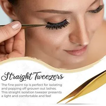 Obiko Eyelash Extension Tweezers Set for Perfect Lash Application
