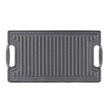 Ekoteq 2-in-1 Cast Iron Griddle for Stovetop Cooking