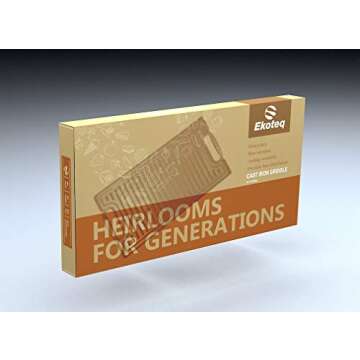 Ekoteq 2-in-1 Cast Iron Griddle for Stovetop Cooking