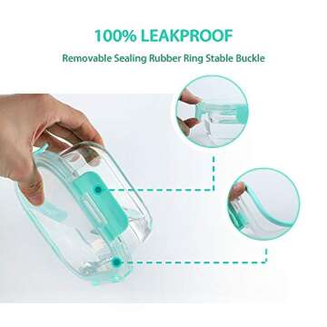 Bayco Glass Food Storage Containers with Lids, [18 Piece] Glass Meal Prep Containers, Airtight Glass Lunch Bento Boxes, BPA-Free & Leak Proof (9 lids & 9 Containers)