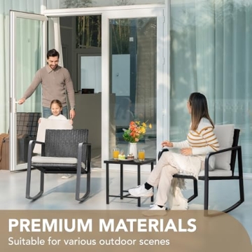 Devoko Rocking Bistro Set - Stylish Outdoor Comfort